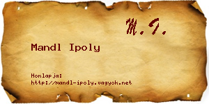 Mandl Ipoly névjegykártya